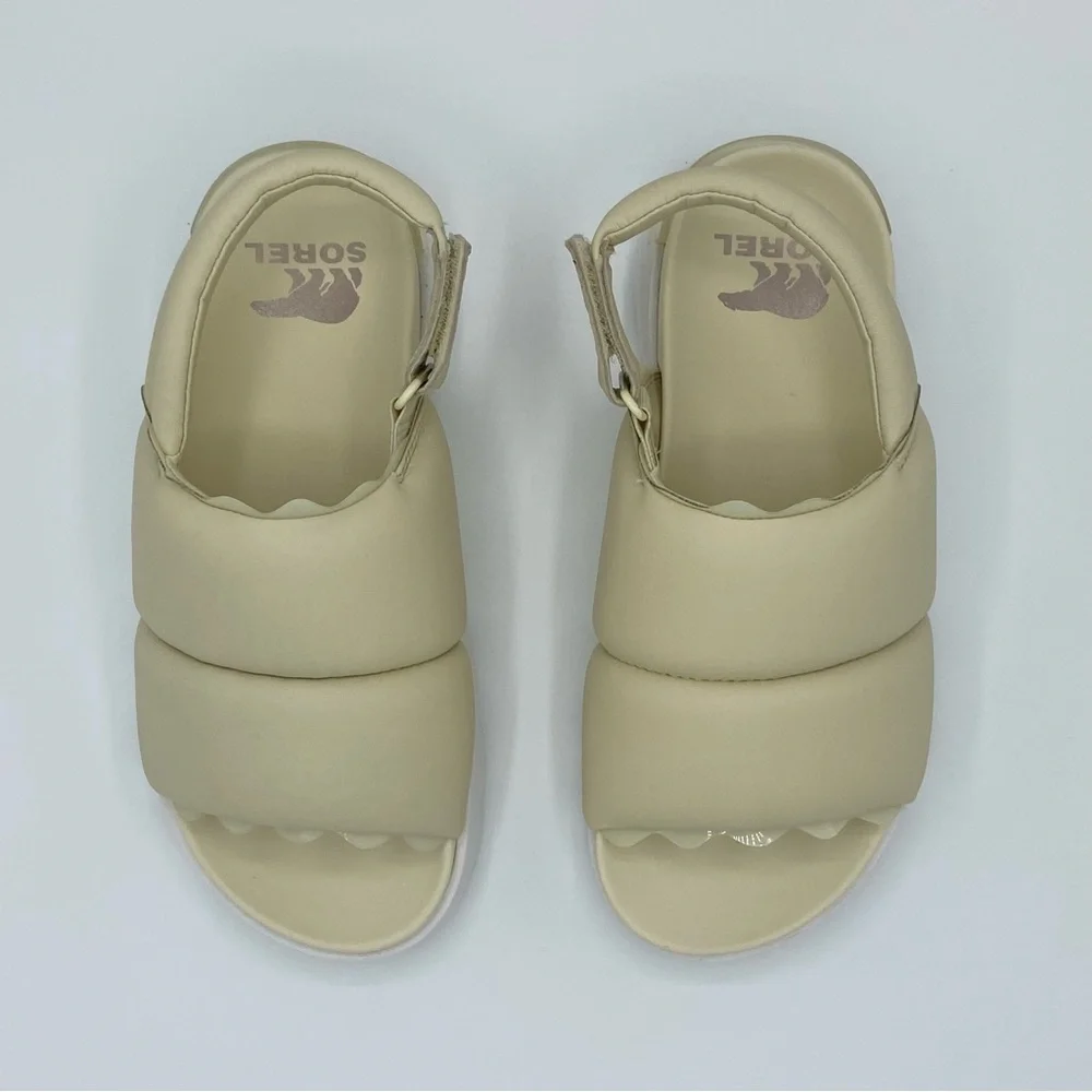 Sorel Honey White Sea Salt Viibe Slingback Sandals Size 7.5